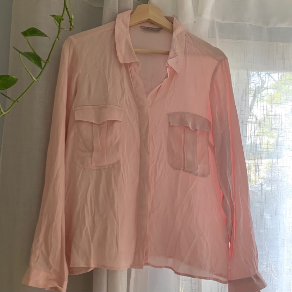 M&S Collection Pink Button Down